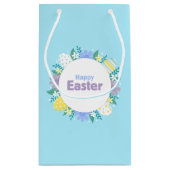 Happy Easter Flowers and Eggs  Kleine Geschenktüte (Rückseite)