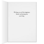 Happy Easter for Goddad, Cute Rabbit with Flower (Innen (Rechts))