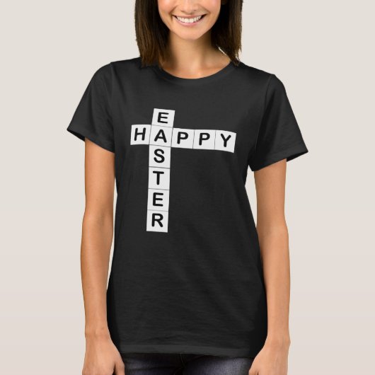 Happy Easter for  of Crosswords Puzzles Him Her T-Shirt (Vorderseite)