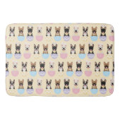 Happy Easter French Bulldog Pattern Badematte (Vorderseite)