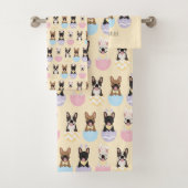 Happy Easter French Bulldog Pattern Badhandtuch Set (Insitu)