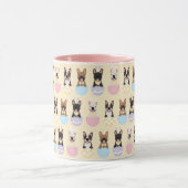 Happy Easter French Bulldog Pattern Tasse (Zentrum)