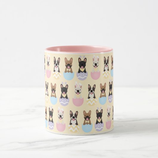 Happy Easter French Bulldog Pattern Tasse (Zentrum)