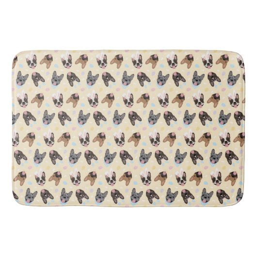 Happy Easter French Bulldogs Badematte (Vorderseite)