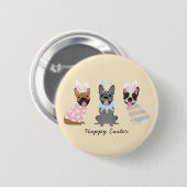 Happy Easter French Bulldogs Button (Vorne & Hinten)