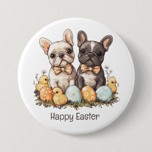 Happy Easter French Bulldogs Button