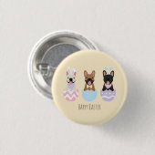 Happy Easter French Bulldogs Button (Vorne & Hinten)