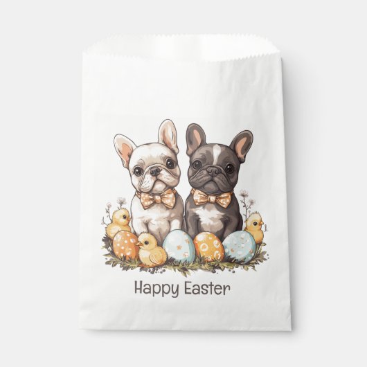 Happy Easter French Bulldogs Geschenktütchen (Vorderseite)