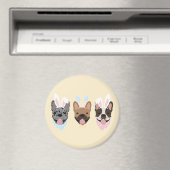 Happy Easter French Bulldogs Magnet (In Situ (Geschirrspüler))