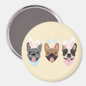 Happy Easter French Bulldogs Magnet (Vorderseite/Rückseite)