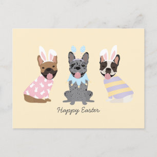 Happy Easter French Bulldogs Postkarte