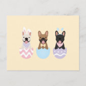 Happy Easter French Bulldogs Postkarte (Vorderseite)