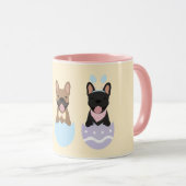 Happy Easter French Bulldogs Tasse (VorderseiteRechts)