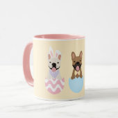 Happy Easter French Bulldogs Tasse (Vorderseite Links)