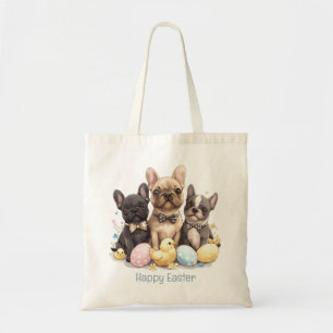 Happy Easter French Bulldogs Tragetasche