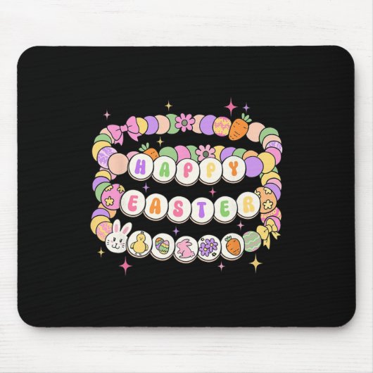 Happy Easter Freundschaft Bracelet Ostern Bunny Eg Mousepad (Vorne)
