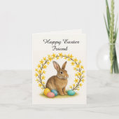 Happy Easter Friend Folded Greeting Card Karte (Vorderseite)