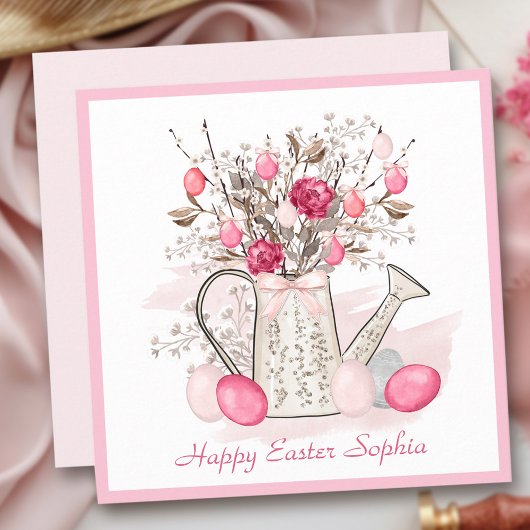 Happy Easter Friend Pink Card Karte