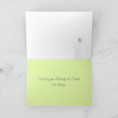 Happy Easter Friend Rabbit Individuelle Name perso Karte (Innenseite)