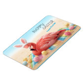 Happy Easter from Florida Flamingo Bunny on Beach Magnet (Linke Seite)