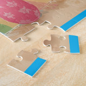 Happy Easter from Florida Flamingo Bunny on Beach  Puzzle (Seite)