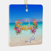 Happy Easter from Florida Tropical Beach Keramikornament (Rechts)
