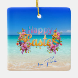 Happy Easter from Florida Tropical Beach Keramikornament