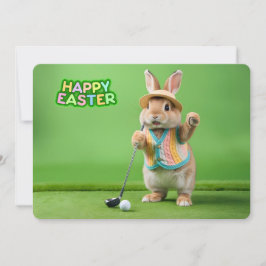 Happy Easter from Hilton Head Island Golf Bunny Feiertagskarte