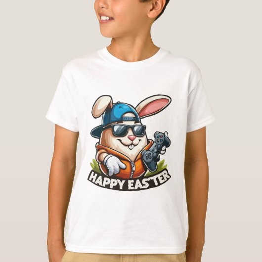 Happy Easter from the Bunny Gamer T-Shirt (Vorderseite)