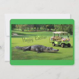 Happy Easter from the Lowcountry Alligator Feiertagskarte