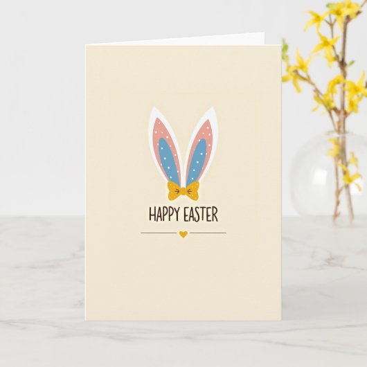 Happy Easter Fun Ears Card Karte (Gelbe Blume)