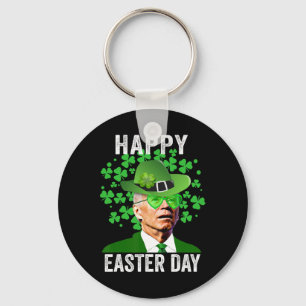 Happy Easter Funny Joe Biden Heart Gles St Patrick Schlüsselanhänger