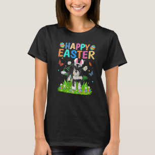 Happy Easter Funny Miniatur Schnauzer Dog Ostern T-Shirt
