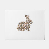 Happy Easter Geschenk Leopard Print Pattern Bunny  Fußmatte (Vorderseite)