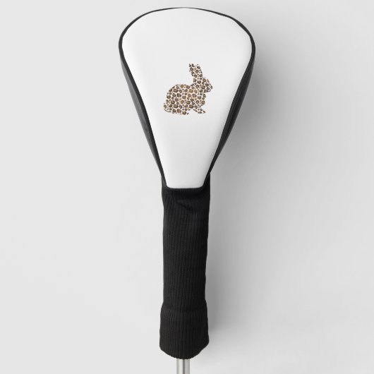 Happy Easter Geschenk Leopard Print Pattern Bunny Golf Headcover (Vorderseite)