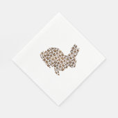 Happy Easter Geschenk Leopard Print Pattern Bunny Serviette (Ecke)