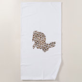 Happy Easter Geschenk Leopard Print Pattern Bunny Strandtuch (Vorderseite)