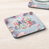 Happy Easter Getränkeuntersetzer (Linke Seite)