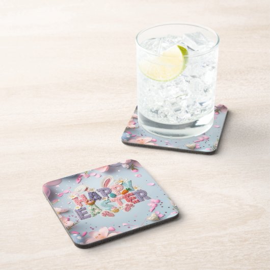 Happy Easter Getränkeuntersetzer (Rechte Seite)