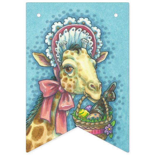 "HAPPY EASTER" GIRAFFE BUNTING BANNER kundenspezif (Zweite Fahne)