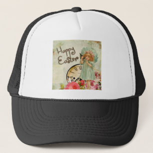happy easter girl truckerkappe