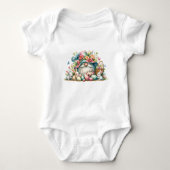 Happy Easter Gnome Baby Jersey Bodysuit Baby Strampler (Vorderseite)