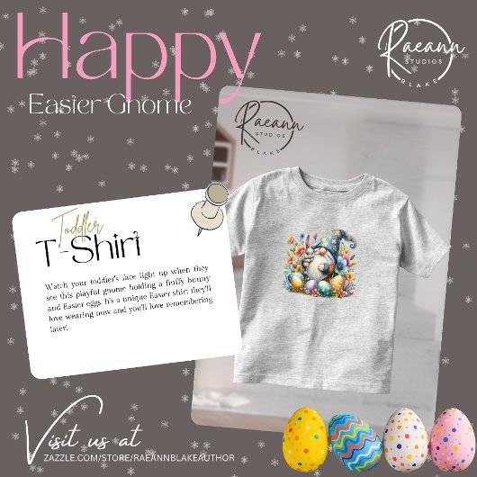 Happy Easter Gnome Kleinkind T - Shirt