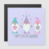 Happy Easter Gnomie Juggling Ostereier Magnetkarte (Vorne/Hinten)