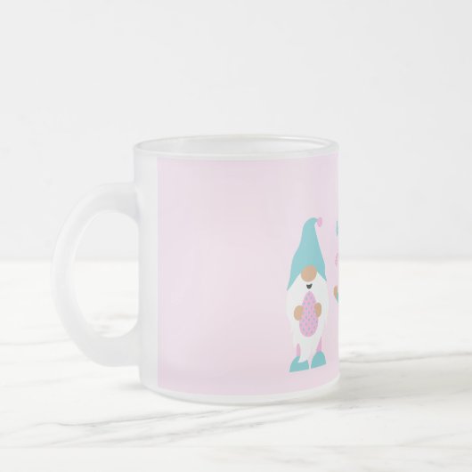 Happy Easter Gnomie Juggling Ostereier Mattglastasse (Links)