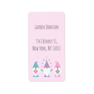 Happy Easter Gnomie Juggling Ostereier Napkins Adressaufkleber