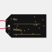 Happy Easter Gold Disco Ball Geschenkanhänger (Rückseite Horizontal)