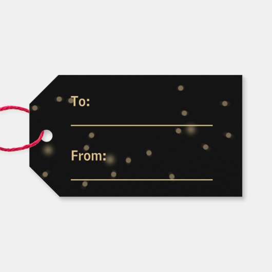 Happy Easter Gold Disco Ball Geschenkanhänger (Rückseite Horizontal)