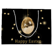 Happy Easter Gold Disco Ball Große Geschenktüte (Rückseite)