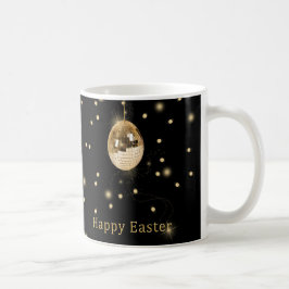 Happy Easter Gold Disco Ball Kaffeetasse